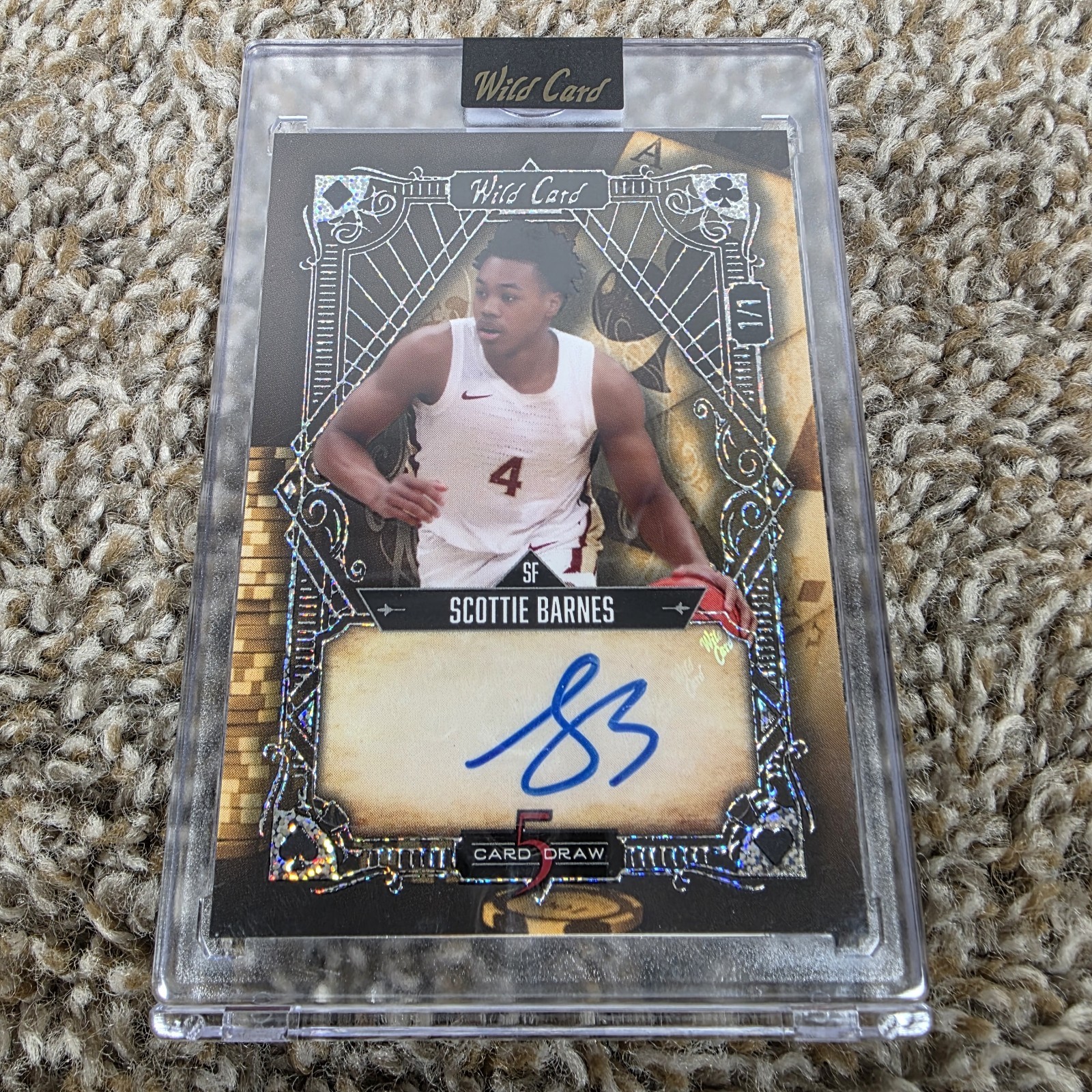 2024 Wild Card Scottie Barnes 5 Card Draw Basketball 1/1 Auto Toronto Raptors