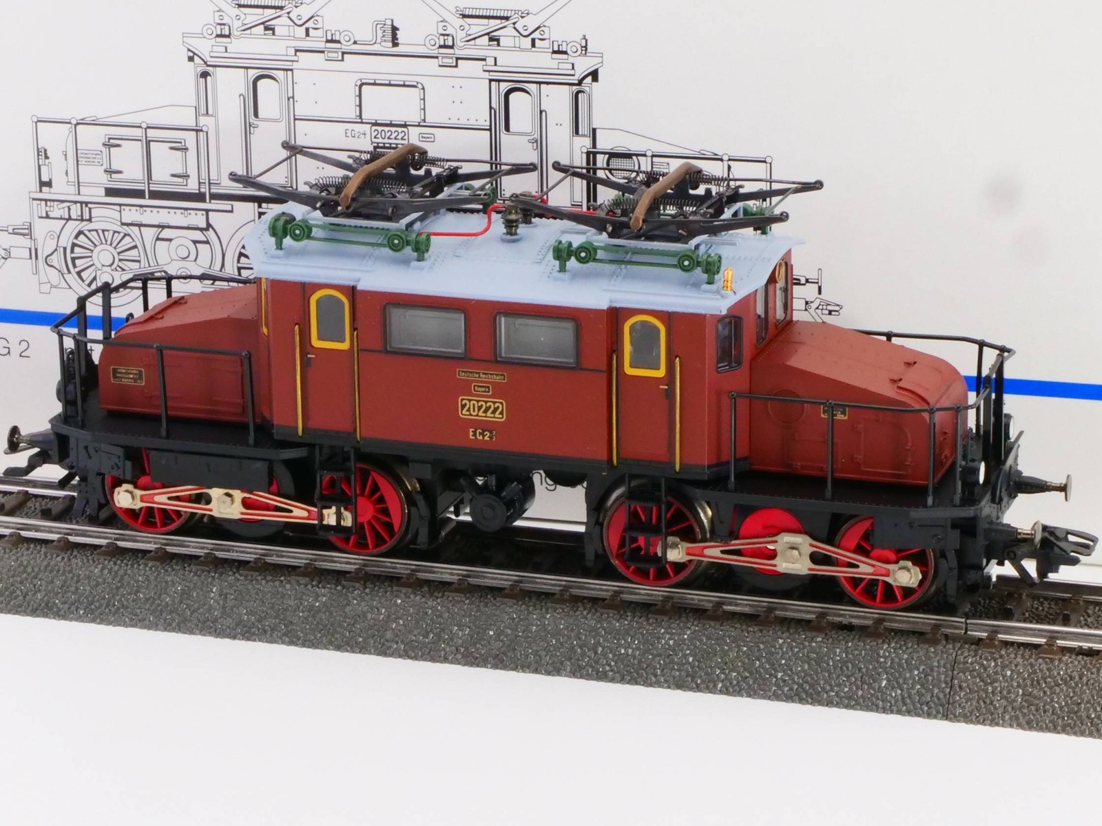 Märklin 3447 Electric Locomotive EG 2 20222 DRG Delta Digital H0 Mint! OVP
