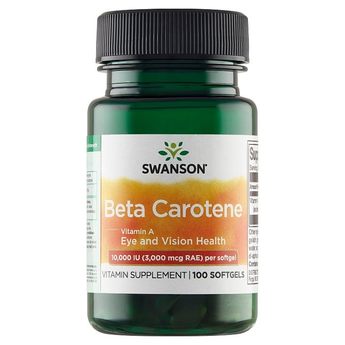 Swanson Beta-Carotene (Vitamin A) 10,000 Iu Softgels - 100 Softgels - Image 2