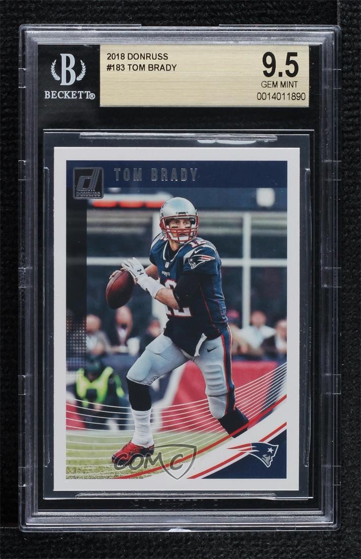 2018 Panini Donruss Tom Brady #183 BGS 9.5 GEM MINT 0ol8