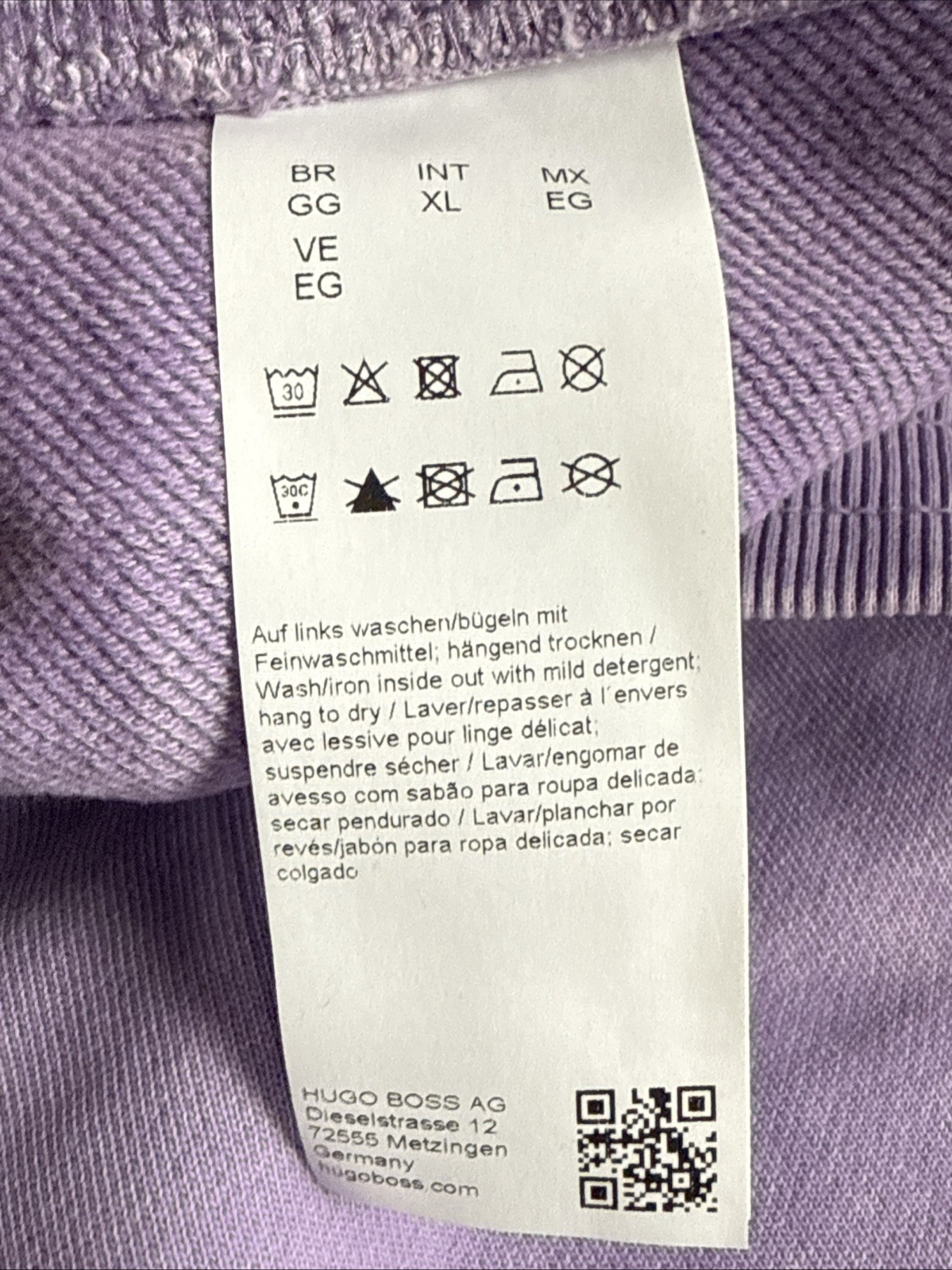 Hugo Boss Men's Doak Logo Patch Knit Sweat Pants Joggers Light Purple Size XL thumbnail 8