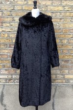 Jacques Vert Faux Fur Astrakhan Coat UK Size 12