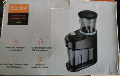 Konische Grat Kaffeemühle elektrisch, Kaffeebohnenmühle mit 35 Mahlstufen