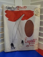 VTG Exquisite Stockings 100 Nylon Seamless 2 Pairs Cinnamon Size 9 NOS B