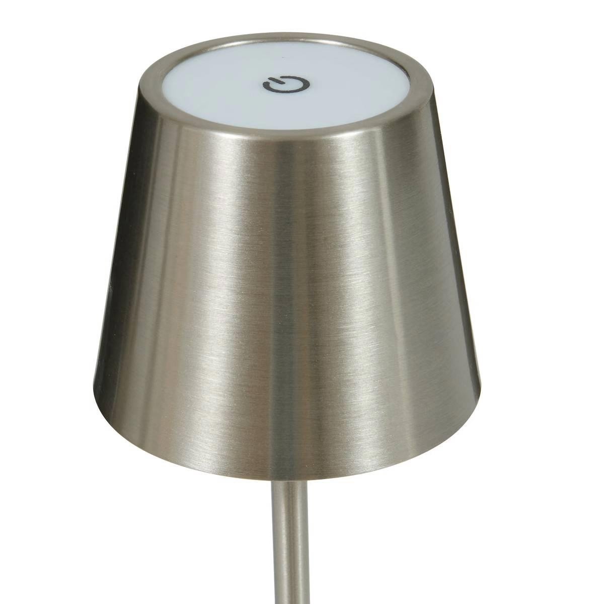 Lampe d'extérieur chic Cody de 37cm en métal argent brossé - 2