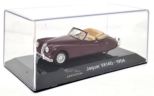 Altaya 1/43 Jaguar XK140 Droptop 1954 Maroon Diecast Scale model car - Picture 2 of 5