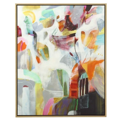 Uttermost 32298 55" x 44" "Renewal" Framed Abstract Digital Print - Red - Picture 1 of 4