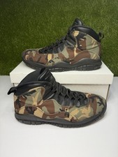 Zapatillas deportivas para hombre Air Jordan 10 Woodland camufladas retro talla 10,5 2019 310805-201