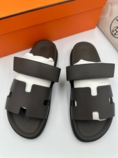 100 Authentic Hermes Men's Chypre Sandals Ecorce Sz 40.5