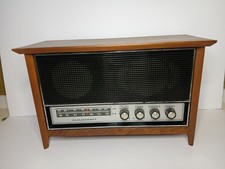 Vintage Guildcraft Tube Radio 1960s Model F-14 AM FM MCM Wood WORKS