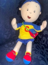 Vintage Talking Caillou Plush Doll Tested Works w/ Backpack 2002 Little Tikes