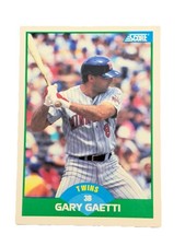 Excellent: Vintage 1989 SCORE Gary Gaetti Minnesota Twins Trading Card