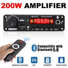 200W Bluetooth Amplifier with MP3 Decoder, USB, TF Card Slot, FM Radio