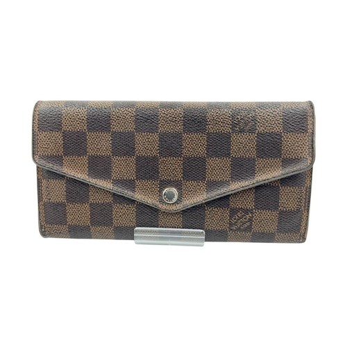 Louis Vuitton Damier Sarah Bifold Wallet Brown Women's Used From Japan