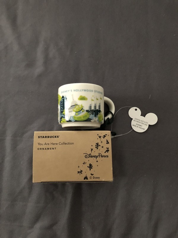 NEW Disney Parks Starbucks HOLLYWOOD STUDIOS You Are Here Mug ORNAMENT Cup