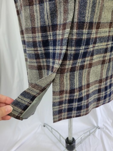 Vintage JH Collectibles Wool Skirt in Grey/Navy/Brown Plaid Size 10/11 - Picture 8 of 15