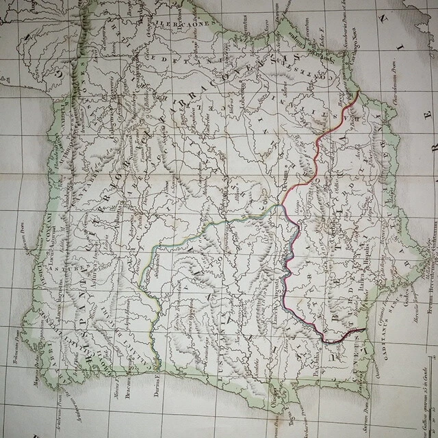Carte Hispaniae Antiquae Tabula Auctore F Delamarche 1833 - Immagine 3 di 4