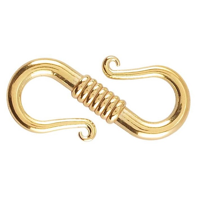 14KT Yellow Gold SHook Design Clasp Extender ETC Coiled 15 mm Small