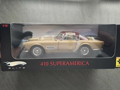 Tres Rare Ferrari 410 Superamerica Hot Wheels Elite 1:18 Couleur Or - Photo 1/4