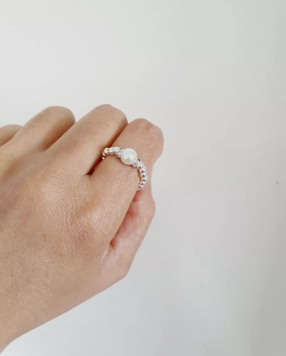 Stunning Silver beaded Charms stretch cute Boho toe/finger rings 30 Styles gift - Picture 22 of 50
