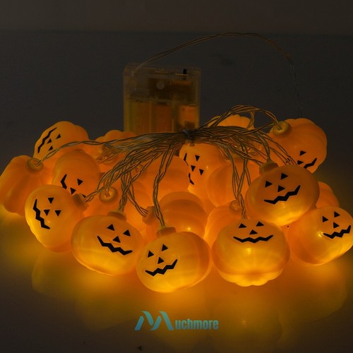 Battery Operated Pumpkin Ghost Maple Leaf Lights LED Strings for Halloween Decor - Picture 39 of 115