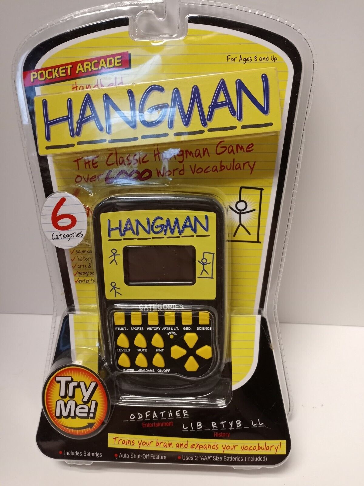 Nếu bạn yêu thích trò chơi điện tử Hangman, thì Handheld Electronic Hangman Game sẽ là sản phẩm hoàn hảo đáp ứng nhu cầu của bạn. Với hơn 6.000 từ vựng và nhiều tính năng thú vị, sản phẩm này sẽ giúp bạn tăng cường khả năng tư duy và giải trí một cách hiệu quả. Hãy xem hình ảnh để được nhìn thấy sản phẩm này trong hoạt động!