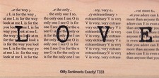 love is my sentiments Wood Mounted Rubber Stamp 2 1/4 x 4 3/ 4" Free Shipping