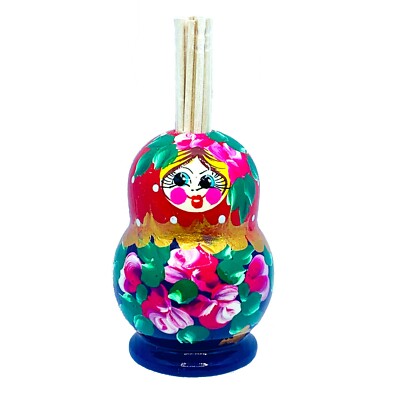 Poupee russe/ porte cure dents en bois peint/ cure dents poupee/ Artisanat Russe