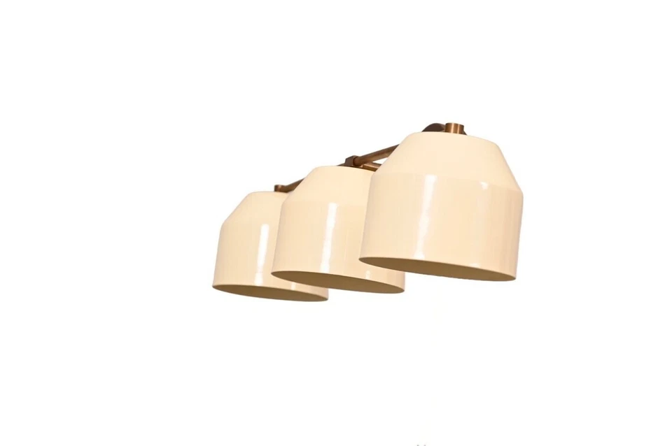 3-светлый винтажный настенный латунный спутник ручной работы середины века - Изображение 4 из 4