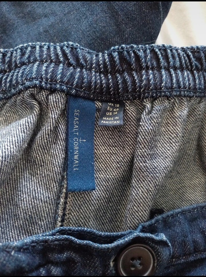 Seasalt Blue Marsland Denim Trousers Size 18 Uk Worn Once eBay