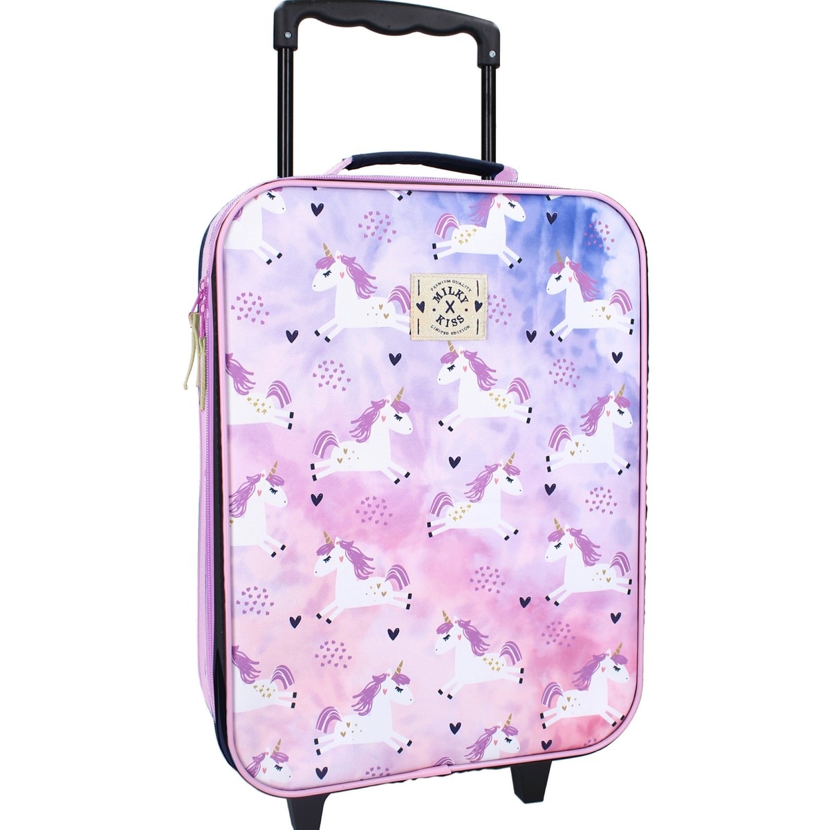 MuchoWow Handgepäckkoffer Mädchen - Liebe - Eis - Muster - Mädchen - Kinder - Kind - Kind, 4 Rollen, Reisetasche Mit Rollen, Handgepäck Für Ferien, Trolley, Reisekoffer