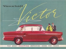 Vauxhall Victor F Series 1957 UK Market Foldout Sales Brochure Standard Super