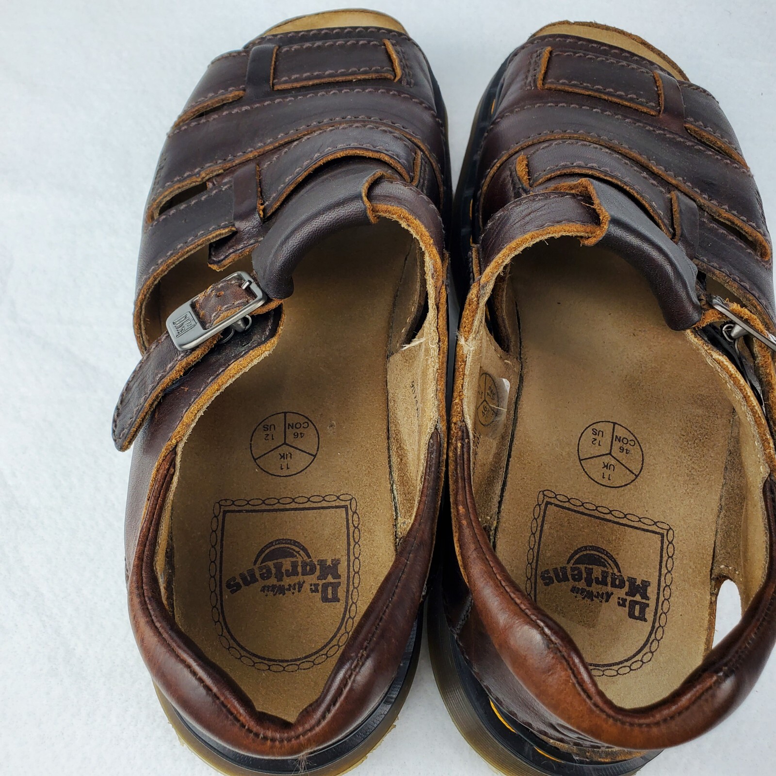 Dr Martens Mens Sandals Sz 12 Brown Leather Fisherman… Gem