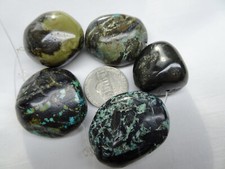 5 1/2" Strand Turquoise Nugget Stone Beads 23-32mm Long A406 DNG