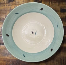 Williams-Sonoma B.B. Bristol Green Edge Olives Serving / Pasta Bowl 12.5”