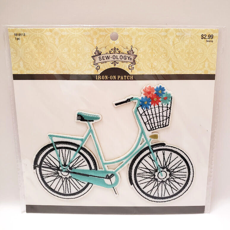Iron-on Fabric Patch Bicycle Bike Fabric Quilt Appliqué Embellishment Crafting