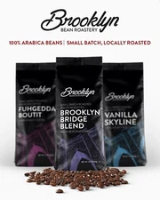 Brooklyn Beans Ground Flavored 10 oz Coffee Bags, Variety Pack, 6 pack
