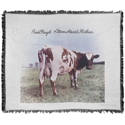Pink Floyd Blanket, 50''x60'' Atom Heart Mother Woven Cotton Blend Throw