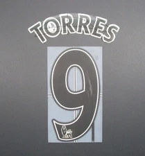 2007 - 2013 OFFICIAL SPORTING ID LEXTRA TORRES 9 PLAYER SIZE BLACK NAMESET