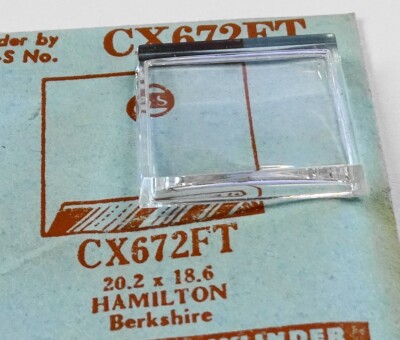 Verre De Montre Hamilton Berkshire | Dimensions 20.2 X 18.6 Mm | Neuf Sans étiquette