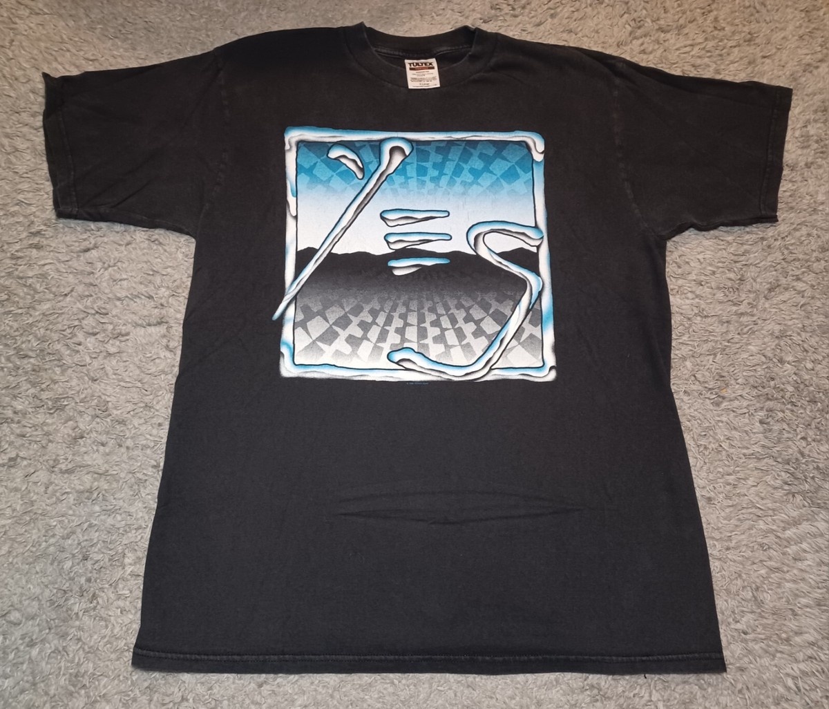 Vintage Yes Shirt Mens XL Black Roger Dean Rock Band Concert Tee 