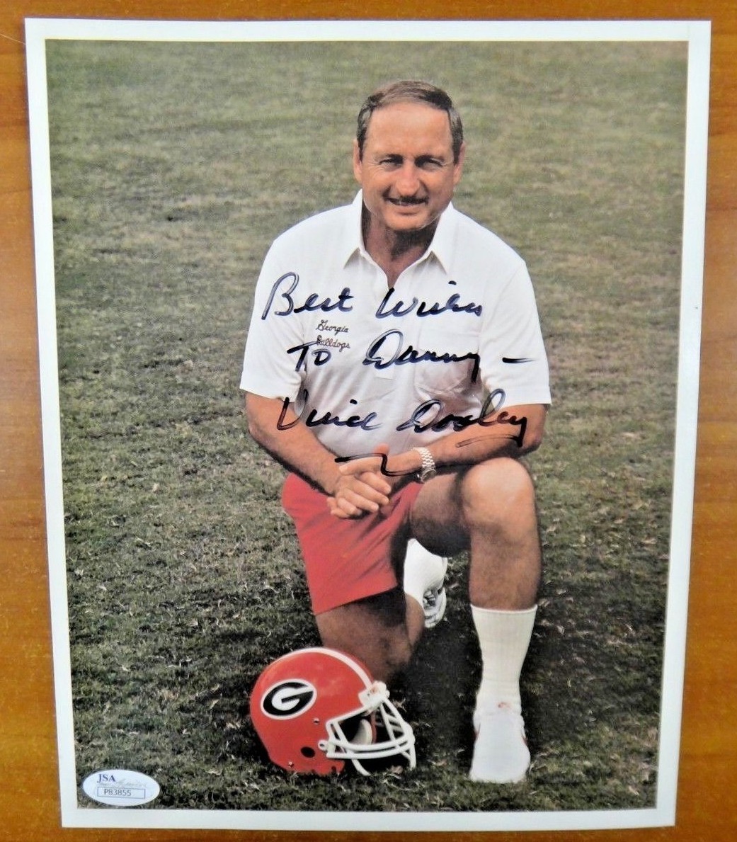 Vince Dooley Autographed Signed Georgia Football Legend 8x10 Photo JSA COA 