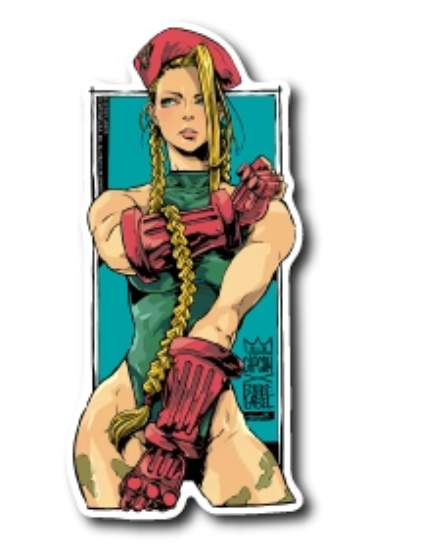 B - SIDE LABEL Sticker CAPCOM Street Fighter Cammy ( Front