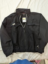 Nike Air Jordan Jumpman Full Zip Windbreaker Jacket Black Mens Small DA7172-010