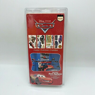 Disney Pixar The Cars Self Stick Room Appliques 19 Stickers 