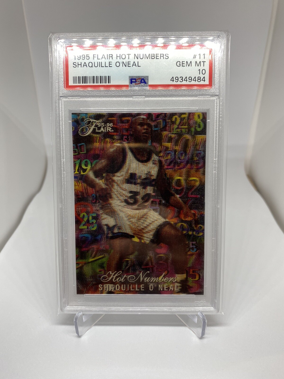 1995 Flair Hot Numbers Shaquille O’Neal #11 PSA 10