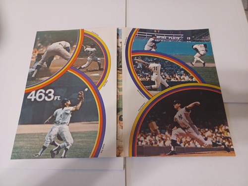 1970 New York Yankees Yearbook Roster from 6/1/70 Team Foldout - Picture 8 of 9