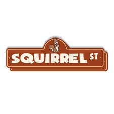 Squirrel Plastic Street Sign Crossing Xing Gift Novelty Funny
