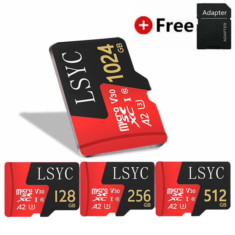 Micro SD Card Ultra Memory High Speed 256GB 1TB Class 10 TF Card W/Adapter