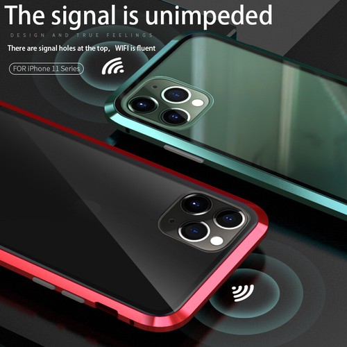 Do iPhone 16 15 14 13 12 Pro Max 11 Adsorpcja magnetyczna Metalowe etui Szklana pokrywa - Zdjęcie 9 z 18
